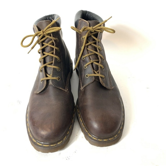 Dr. Martens Brown Leather Chukka Boots with Yellow Stitching main image 7